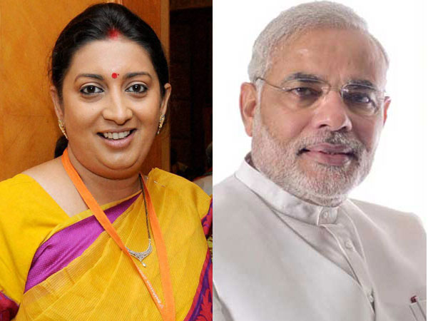 prime minister narendra modi and smriti irani