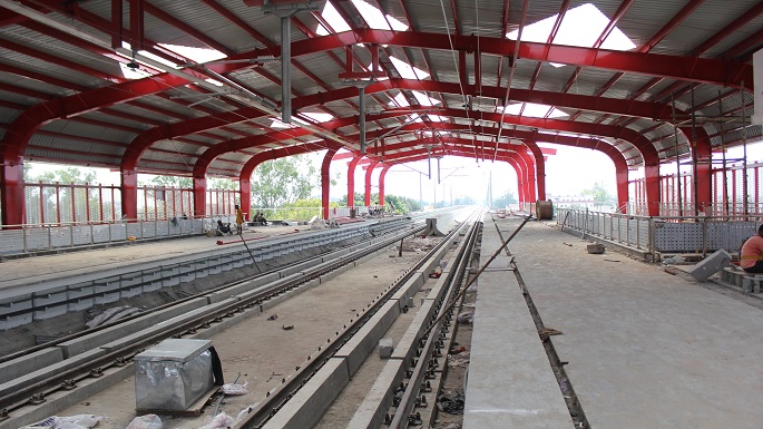 trail track of lucknow metro