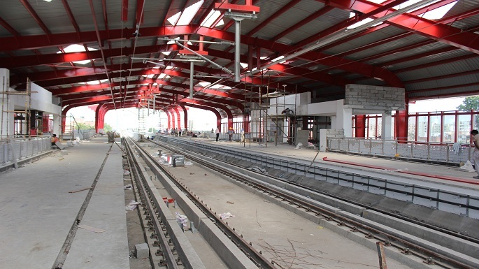 lucknow metro trail track