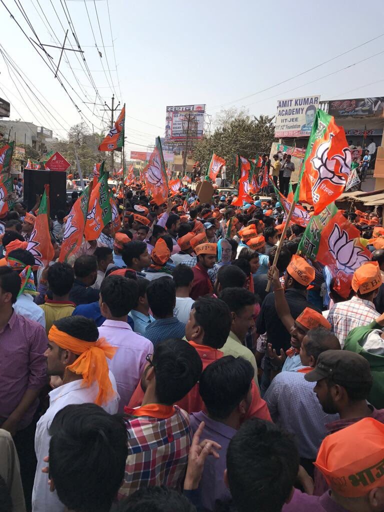 amit shah allahabad road show