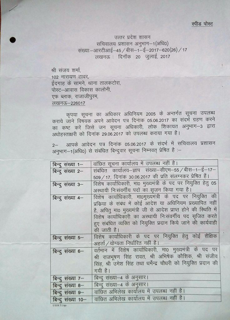 RTI UP CM OSD