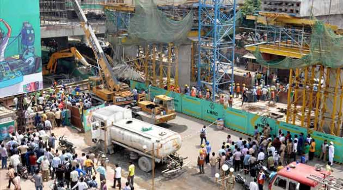 lucknow metro work stop