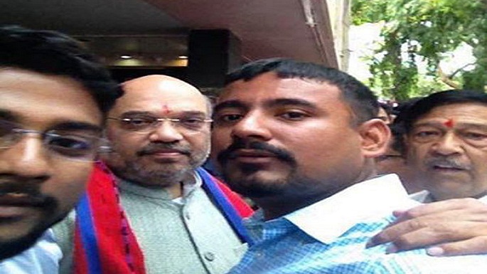 Manas Deka Selfi With Amit Shah