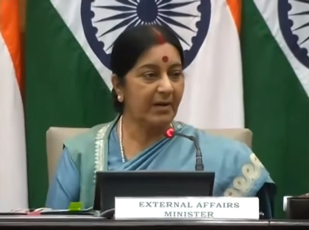 Sushma Swaraj Yearly Press Confrence