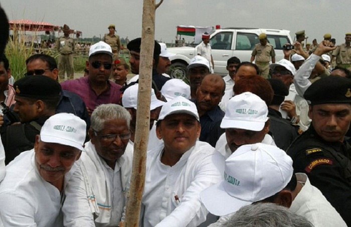 Akhilesh yadav tree plantation