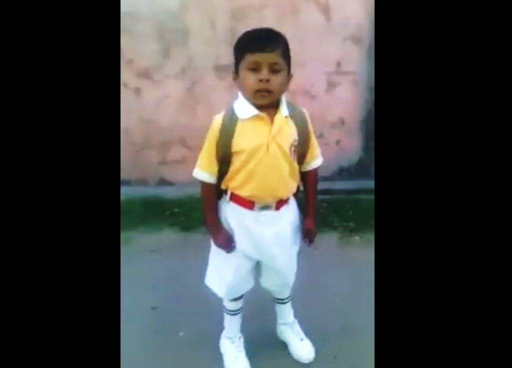 School Boy Sing Punjabi Song