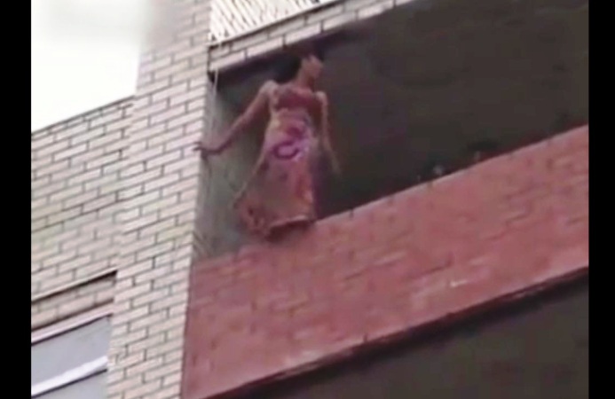 Girl saved from jumping