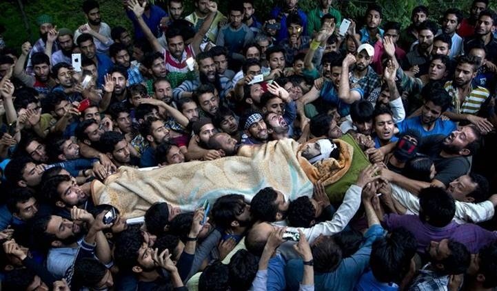 burhan funeral jammu kashmir