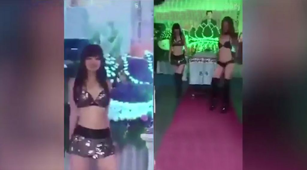 strippers perform at a funeral in China