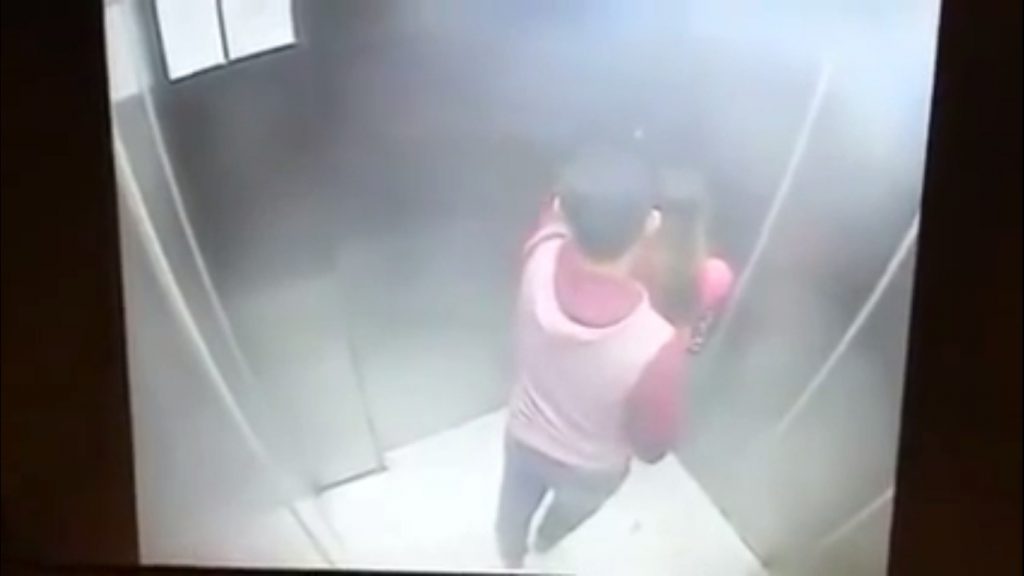 Girl in lift