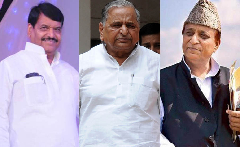 shivpal, azam reached on mulayam house