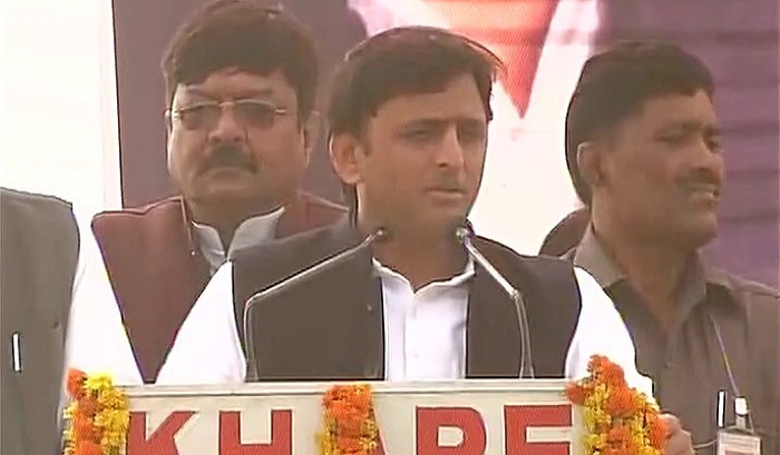 akhilesh addressed nighasan lakhimpur rally