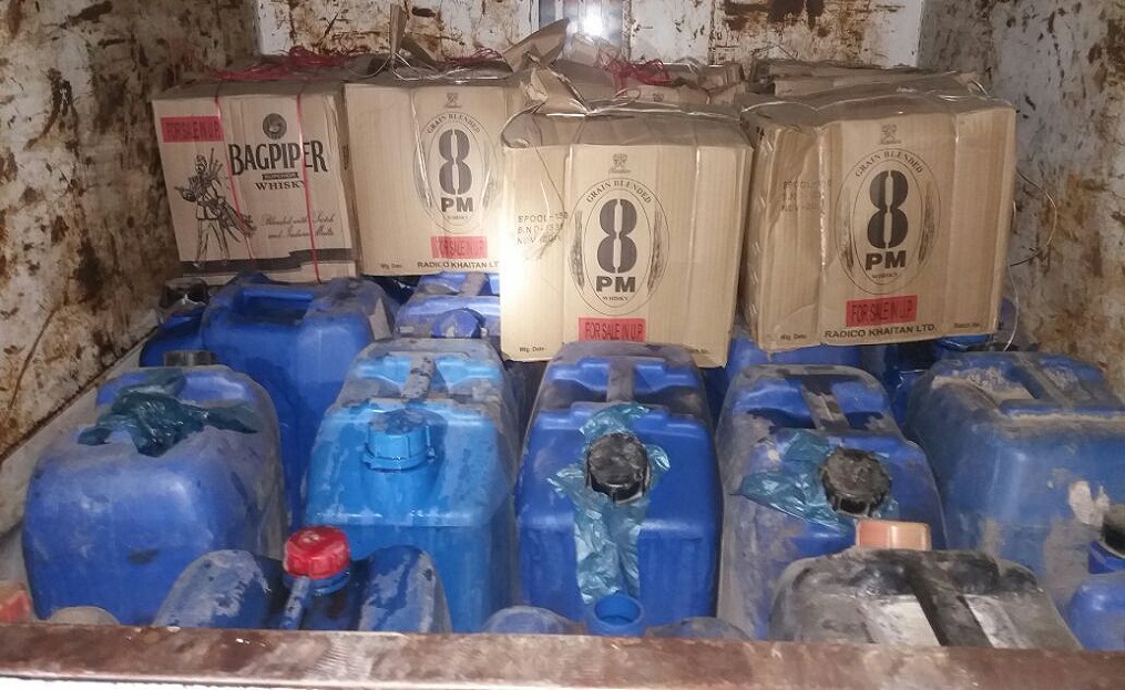 Seized 400 liters of acid bahraich police