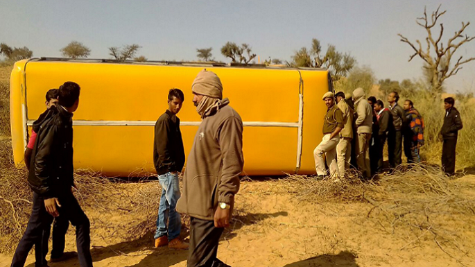 rajasthan churu school bus accident