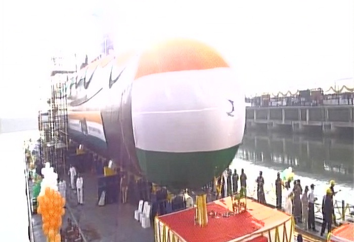 Launching ceremony of second Scorpene class submarine