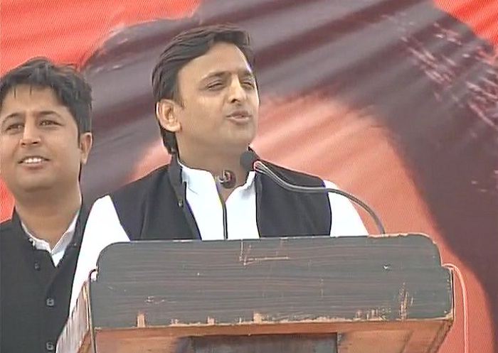 akhilesh addressed khatauli public meeting