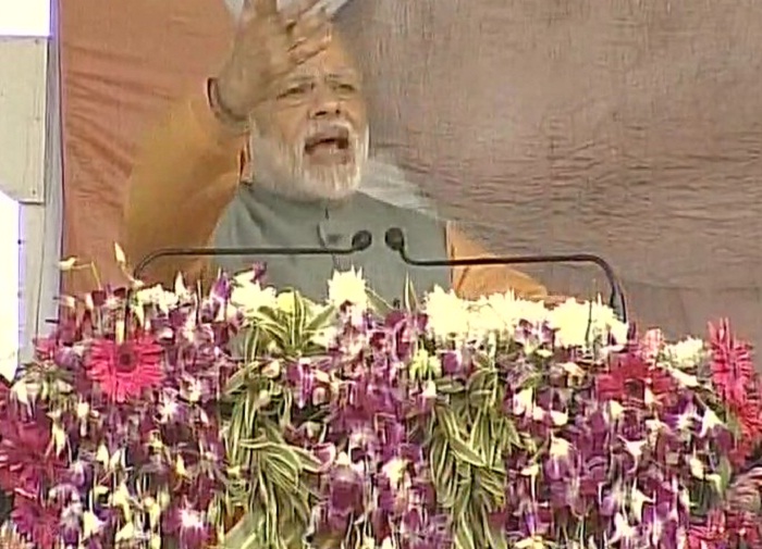 PM modi addressed meerut rally