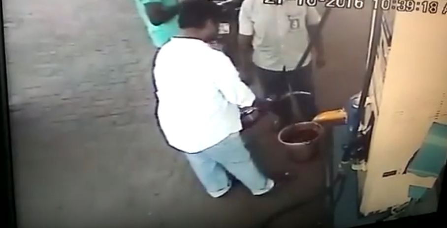 petrol pump accident video