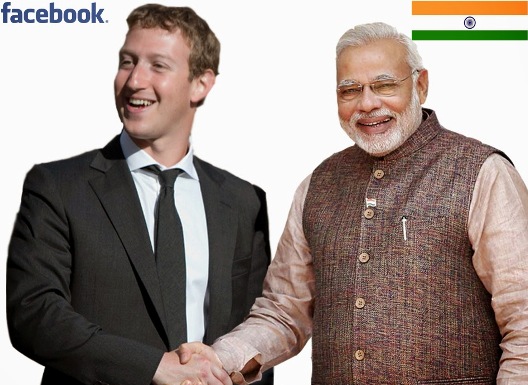 pm modi with zuckerberg