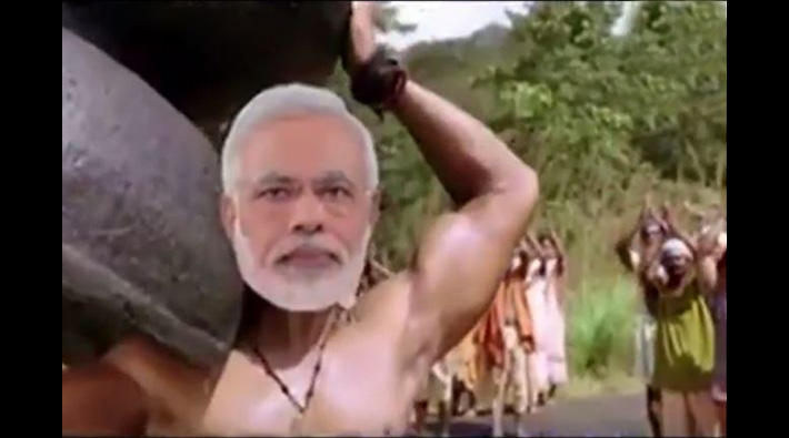 Narendra Modi As Bahubali