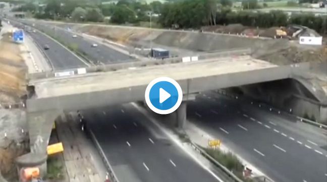 Bridge demolition and highway repair