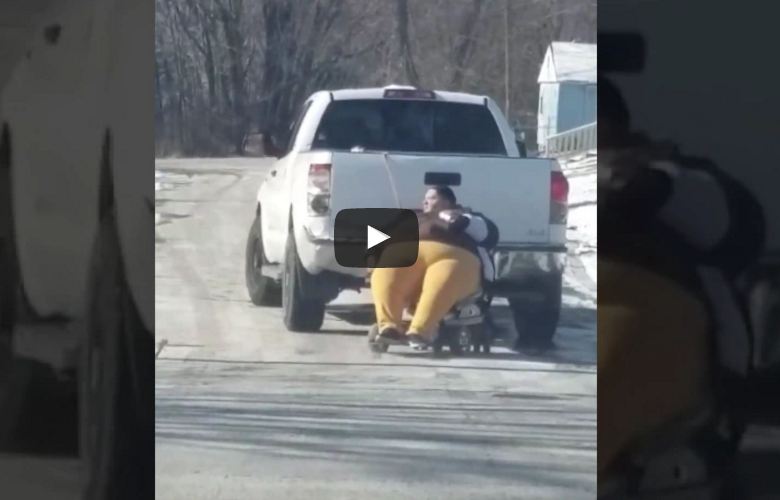 woman pulled car