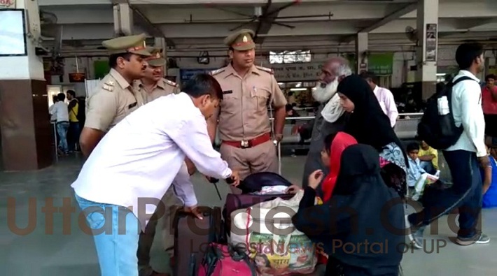 checking campaign run at charbagh station before pm modi arrival in lucknow