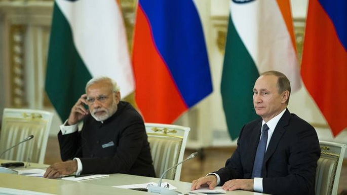 Vladimir Putin and Narendra Modi