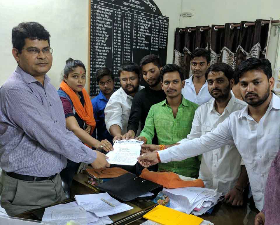 ABVP protest in lucknow