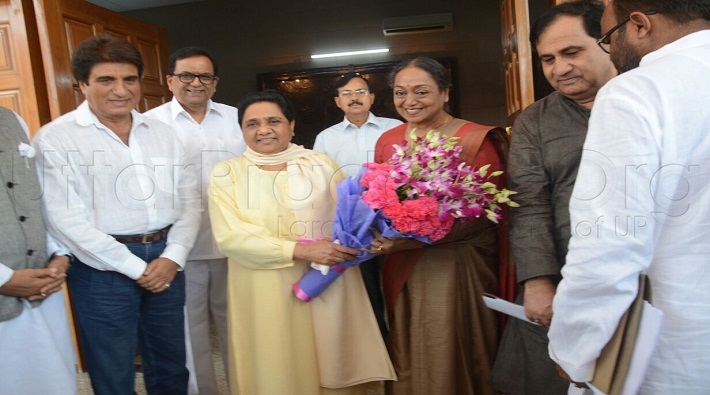 meira kumar presidential candidate visits mayawati awas lucknow