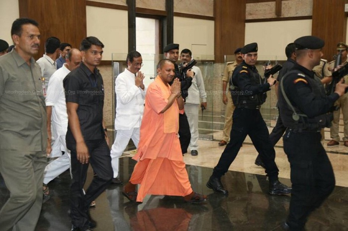 yogi addressed public meeting