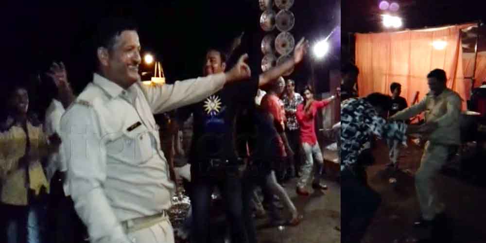 dance with up police cop in agra