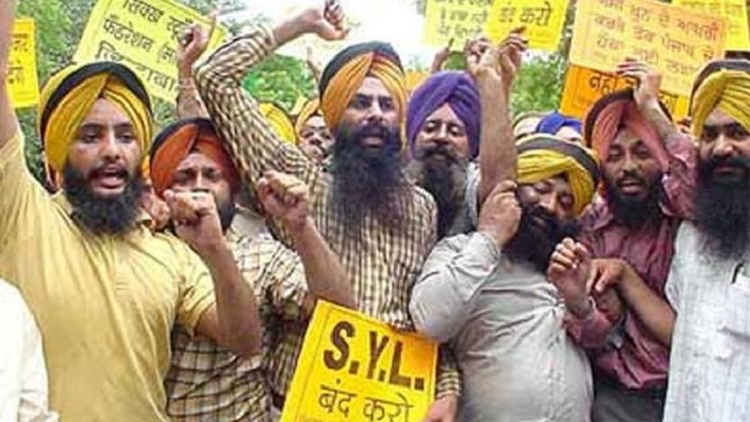 sutlej yamuna link protest