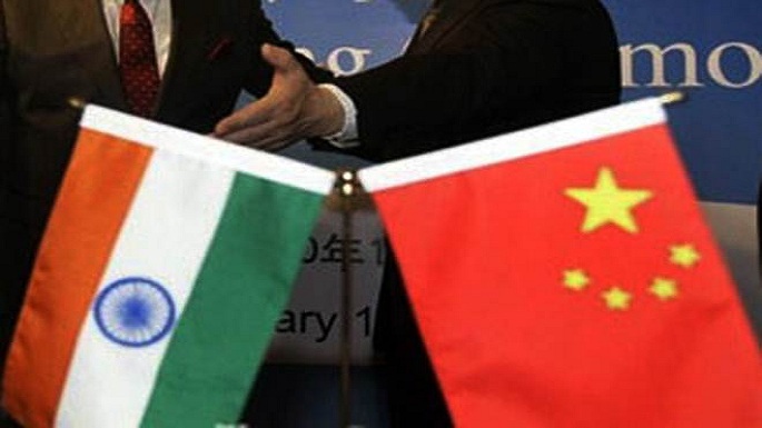 india china flag meeting