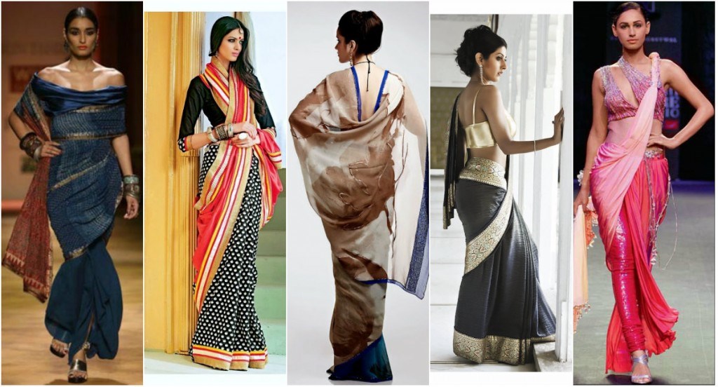 Break the monotony, Try different sari drapes