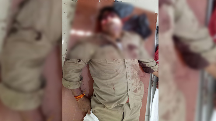 police man dies in road accident chinhat thana lucknow