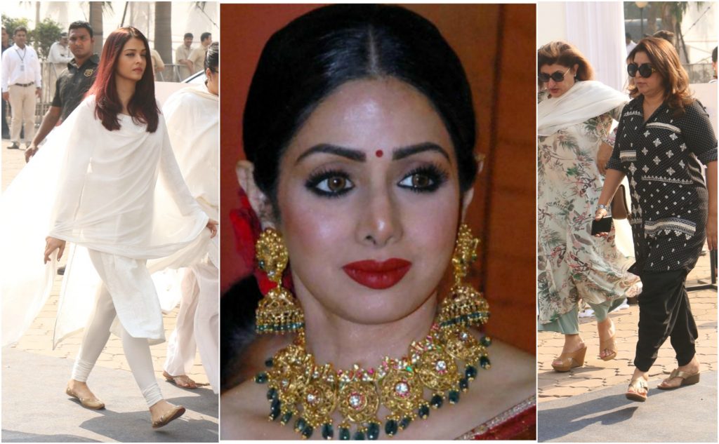 sridevi death funeral arrives bollywood star