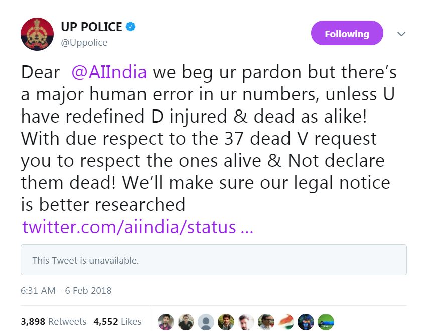 UP Police 'encounter' from Amnesty India on Twitter