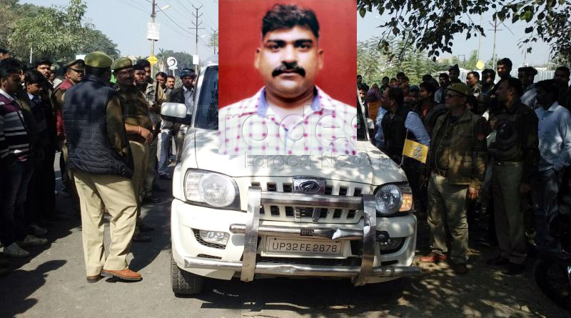 murder in pgi: tent businessman shot dead in lucknow