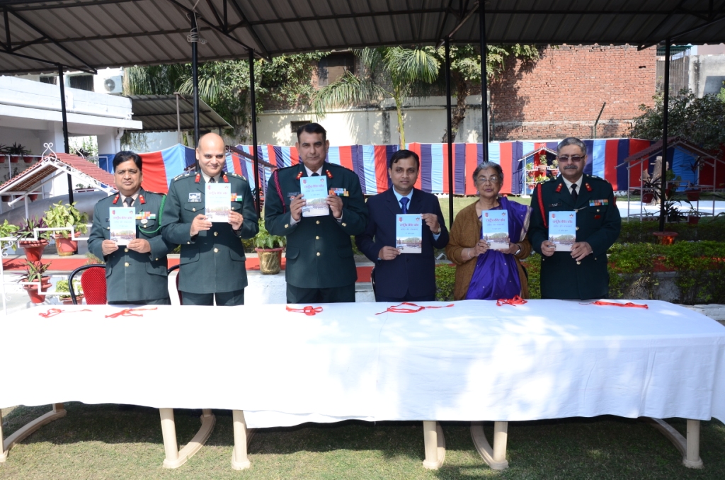 major general rgr tiwari releases a book at ncc directorate