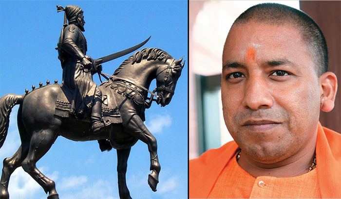 Yogi unveils Shivaji statue in the courtyard of L U campus