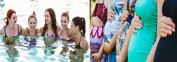 girls bathing in pool after pregnant finland (5)