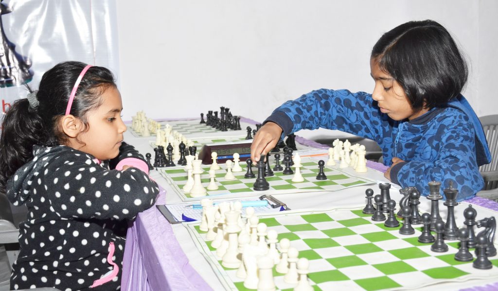 Chess Tournament Award Award saanvi (left) vs ridhima (right)