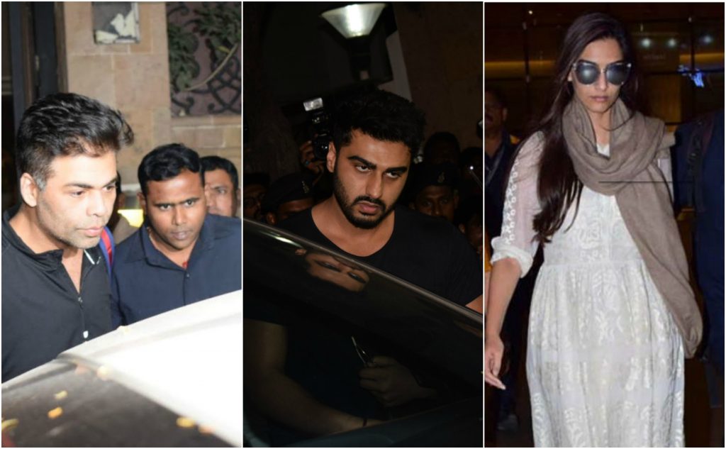 sridevi death reaches celebs anil kapoor residence