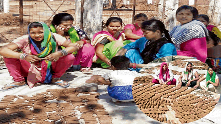 dhoop batti Funeral material made from dung in kanha upvan lucknow