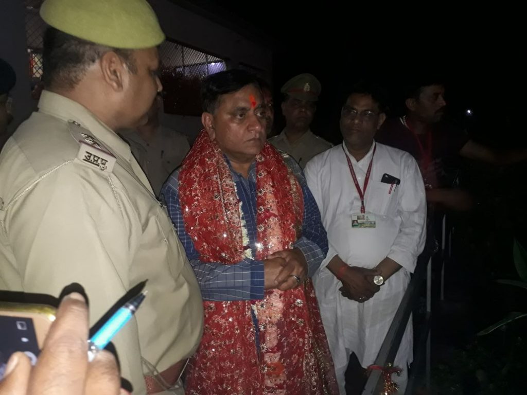 dgp op singh in chandrika devi mandir