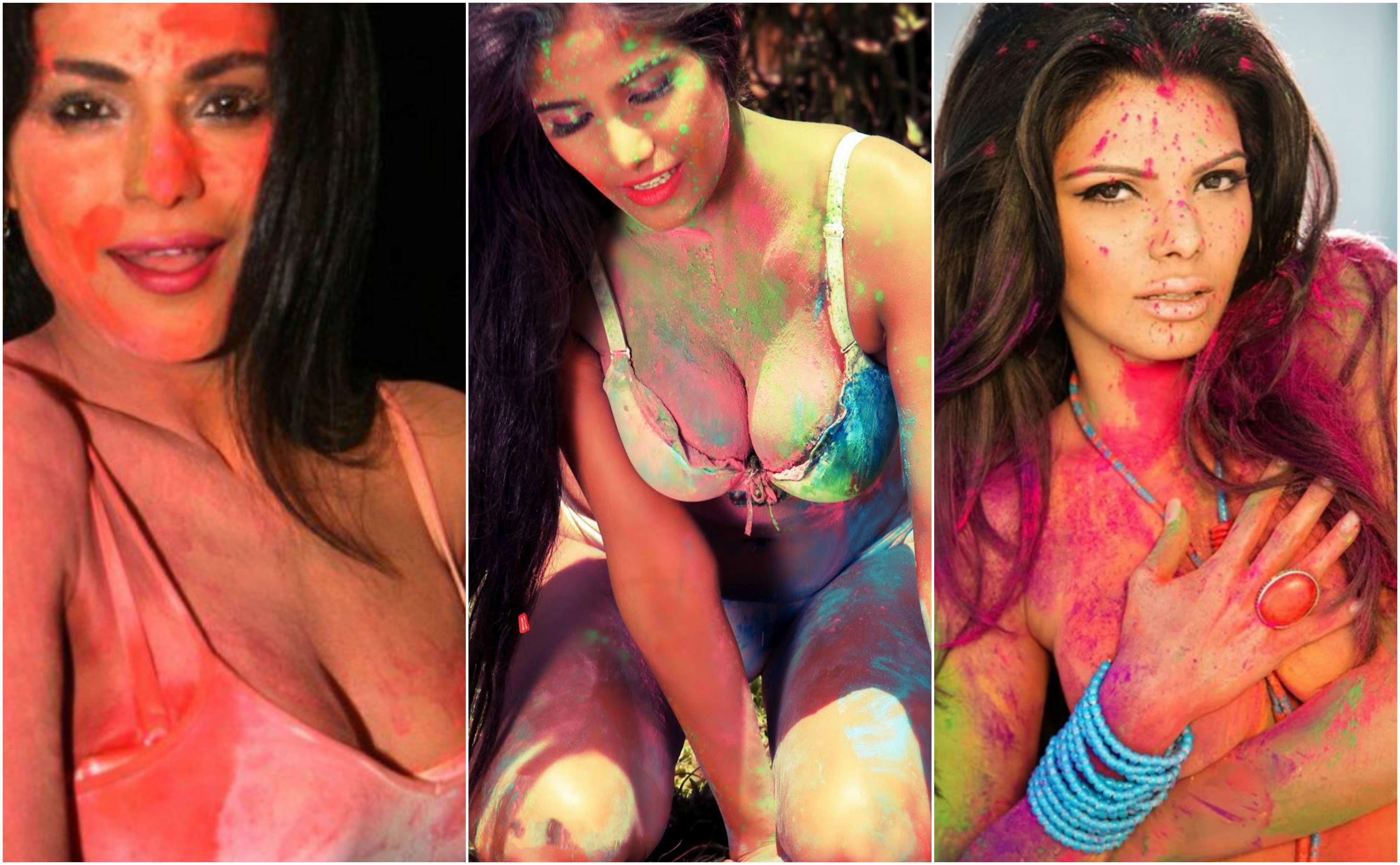 actresses playing holi pics