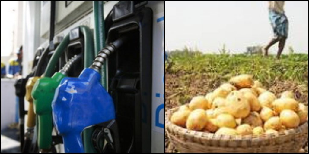 petrol-diesel prices-hiked-affected potato-cost 16th day