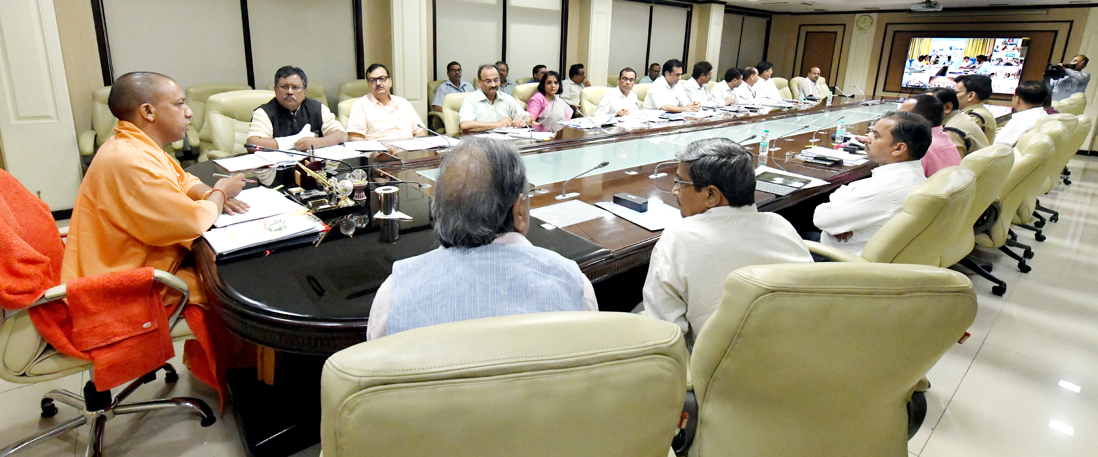 cm yogi meeting shastri bhavan instruction mining Ramadan preparation