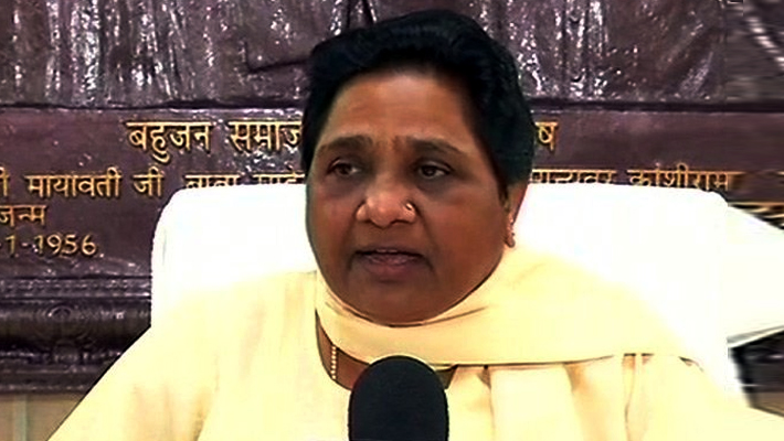 BJP trying to destroy constitution Mayawati attacks on Yeddyurappa Oath